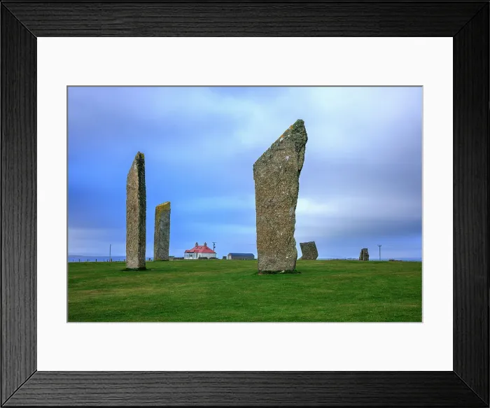 Framed Print : Standing Stones of Stenness, Orkney, Scotland, UK Framed Print : Standing Stones of Stenness, Orkney, Scotland, UK