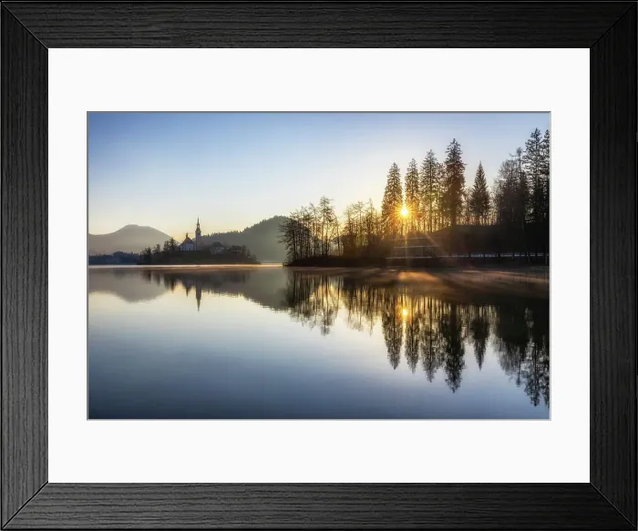 Framed Print : Lake Bled at sunrise, Bled, Slovenia Framed Print : Lake Bled at sunrise, Bled, Slovenia