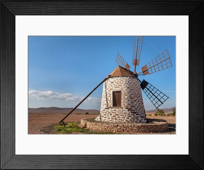 Framed Print : Spain, Canary Islands, Fuerteventura, Molino de Tena, windmill Framed Print : Spain, Canary Islands, Fuerteventura, Molino de Tena, windmill