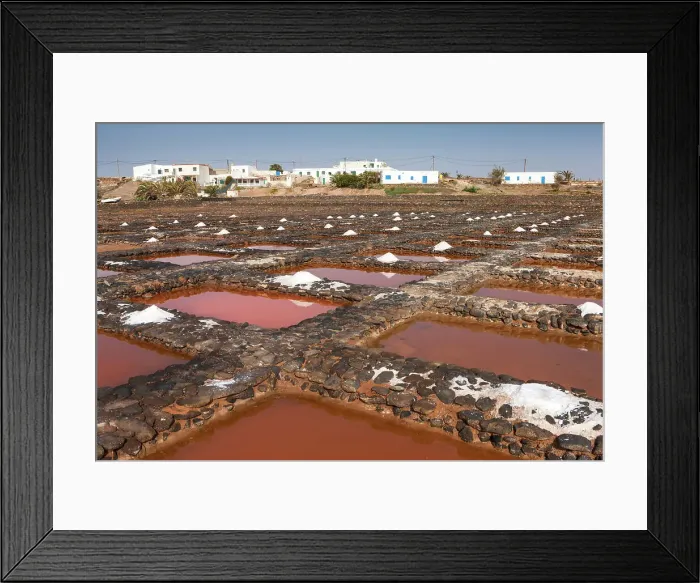 Framed Print : Spain, Canary Islands, Fuerteventura, Salinas del Carmen salt pans Framed Print : Spain, Canary Islands, Fuerteventura, Salinas del Carmen salt pans