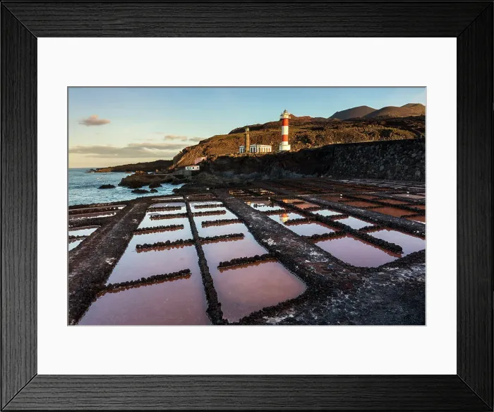 Framed Print : Spain, Canary Islands, La Palma, Salinas de Fuencaliente salt pans Framed Print : Spain, Canary Islands, La Palma, Salinas de Fuencaliente salt pans