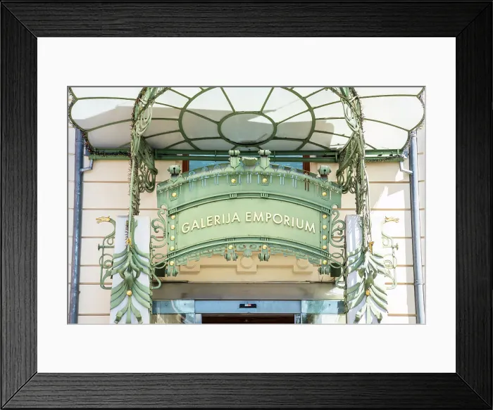 Framed Print : Galerija Emprorium, Miklosiceva cesta street, Ljubljana, Slovenia Framed Print : Galerija Emprorium, Miklosiceva cesta street, Ljubljana, Slovenia