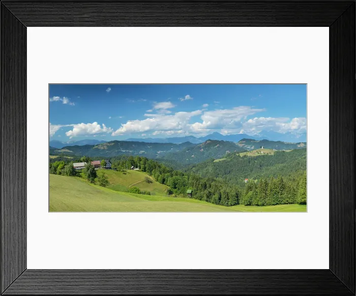 Framed Print : Landscape with the church of Saint Thomas (Sveti Tomaz) near Skofja Loka, Upper Carniola, Slovenia Framed Print : Landscape with the church of Saint Thomas (Sveti Tomaz) near Skofja Loka, Upper Carniola, Slovenia