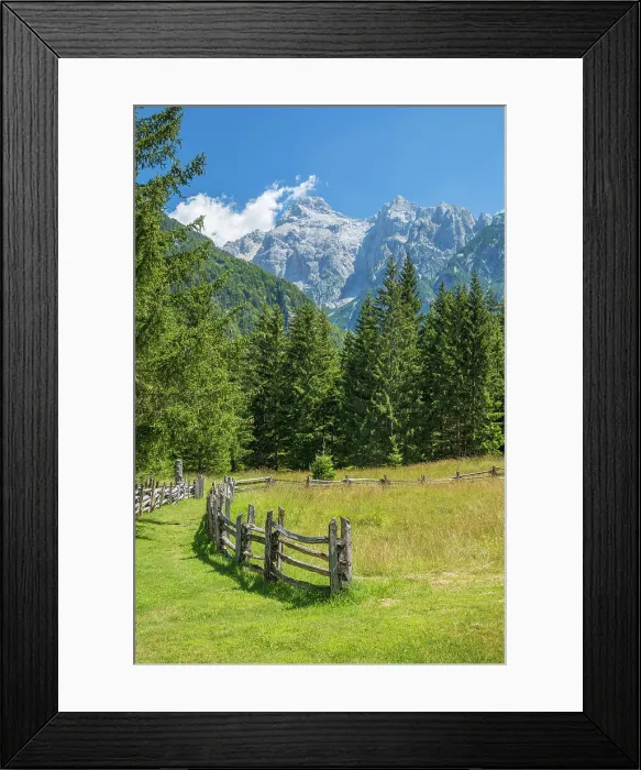 Framed Print : Soca valley above Trenta, Triglav National Park, Slovenia