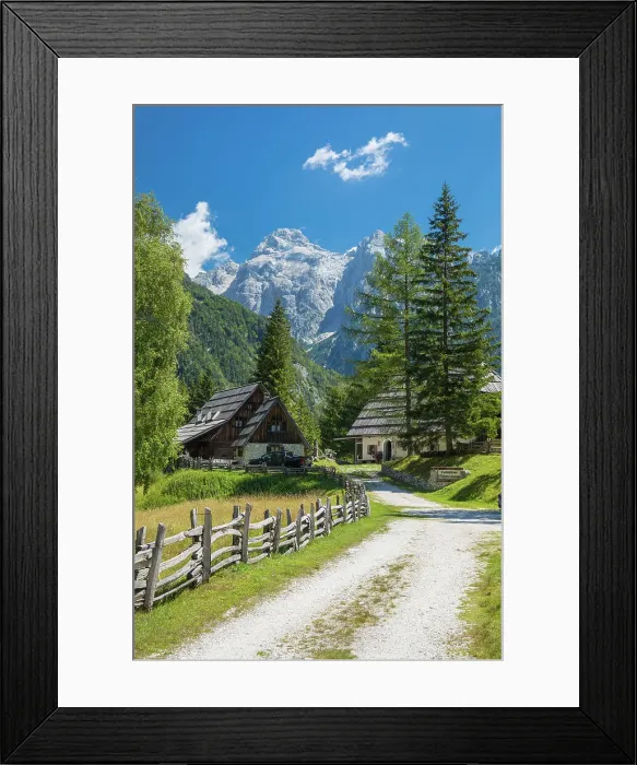 Framed Print : Soca valley above Trenta, Triglav National Park, Slovenia Framed Print : Soca valley above Trenta, Triglav National Park, Slovenia