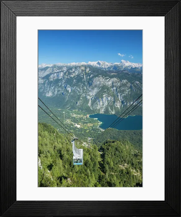 Framed Print : Cable car to Mount Vogel, Lake Bohinj, Upper Carniola region, Slovenia Framed Print : Cable car to Mount Vogel, Lake Bohinj, Upper Carniola region, Slovenia