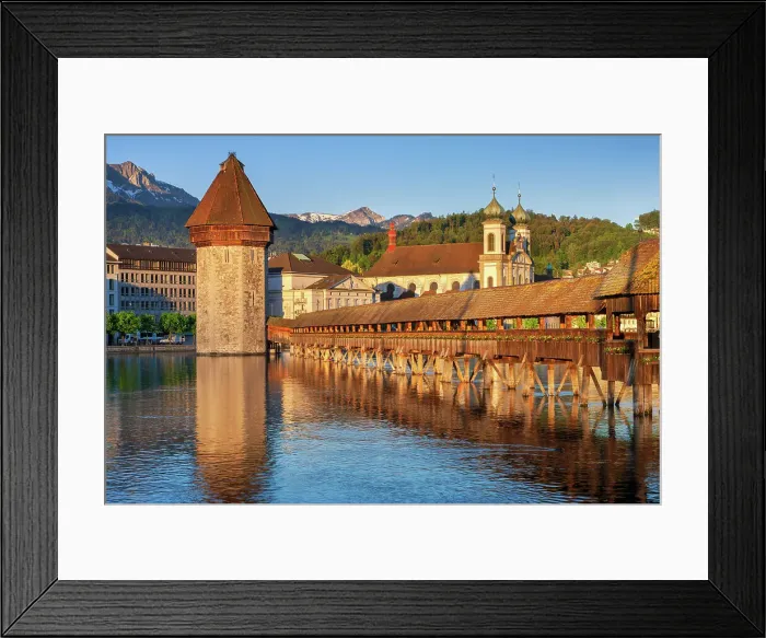 Framed Print : Switzerland, Canton Lucerne, Chapel Bridge (Kapellbrucke) Framed Print : Switzerland, Canton Lucerne, Chapel Bridge (Kapellbrucke)