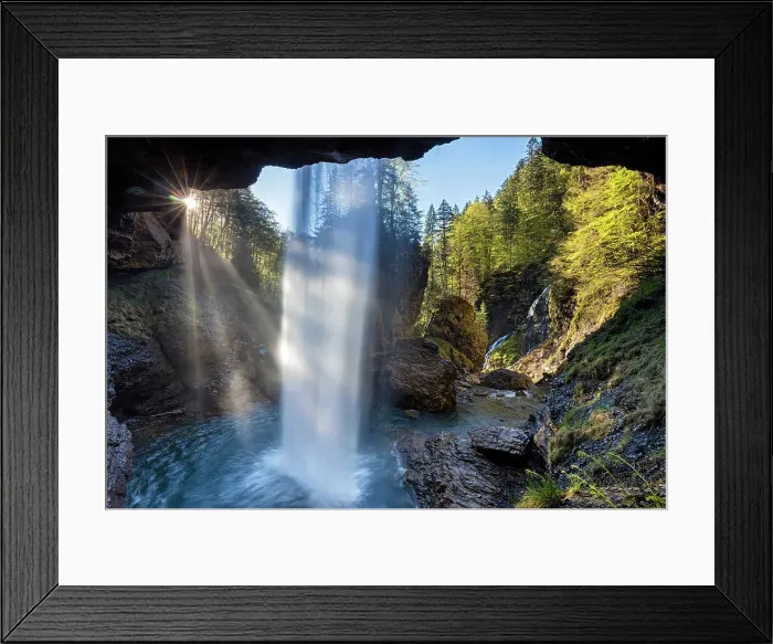 Framed Print : Switzerland, Canton of Glarus, Klausen pass, waterfall Framed Print : Switzerland, Canton of Glarus, Klausen pass, waterfall
