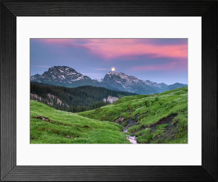 Framed Print : Switzerland, Canton of Schwyz, view from Pragel pass, morning light Framed Print : Switzerland, Canton of Schwyz, view from Pragel pass, morning light