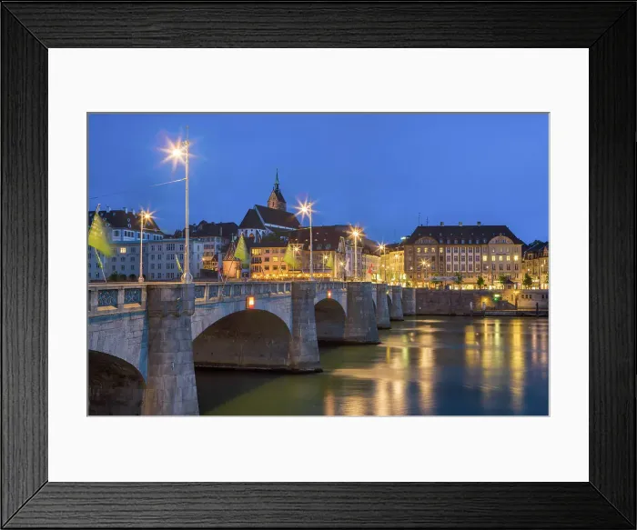 Framed Print : Switzerland, Basel City, old town, Rhine river, Rhine bridge Framed Print : Switzerland, Basel City, old town, Rhine river, Rhine bridge