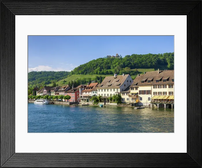 Framed Print : Switzerland, Schaffhausen, Stein am Rhein, medieval town, Rhine river