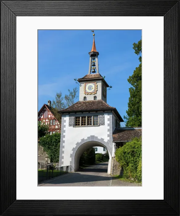 Framed Print : Switzerland, Canton of Thurgau, Hauptwil, tower