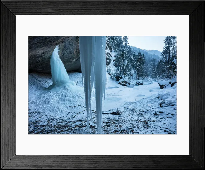 Framed Print : Switzerland, Canton Zurich, Tosstal, frozen waterfall Framed Print : Switzerland, Canton Zurich, Tosstal, frozen waterfall
