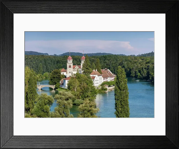 Framed Print : Switzerland, Canton Zurich, Rhine river, island, monastery Framed Print : Switzerland, Canton Zurich, Rhine river, island, monastery
