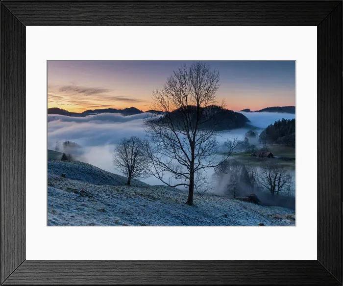Framed Print : Switzerland, Canton of Basel Country, after sunset, near Langenbruck village Framed Print : Switzerland, Canton of Basel Country, after sunset, near Langenbruck village