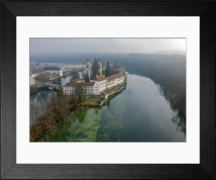 Framed Print : Switzerland, Canton Zurich, Rhine river, island, monastery Framed Print : Switzerland, Canton Zurich, Rhine river, island, monastery