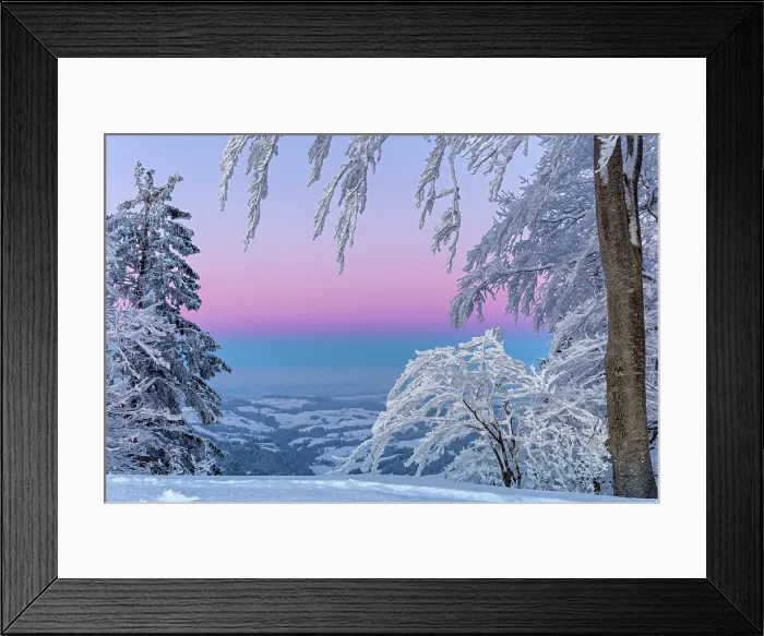 Framed Print : Switzerland, Canton Zurich, Tosstal, viewpoint, hoarfrost Framed Print : Switzerland, Canton Zurich, Tosstal, viewpoint, hoarfrost