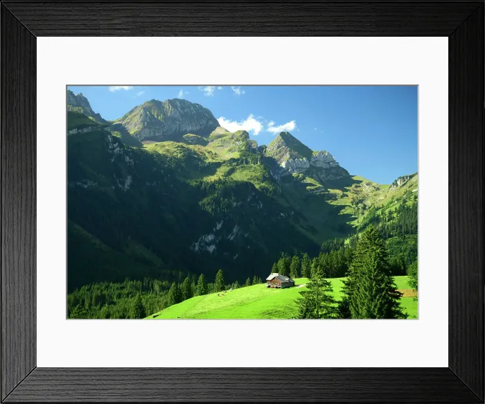 Framed Print : Switzerland, St. Gallen, Grabs, Voralp with Sichelkamm Framed Print : Switzerland, St. Gallen, Grabs, Voralp with Sichelkamm