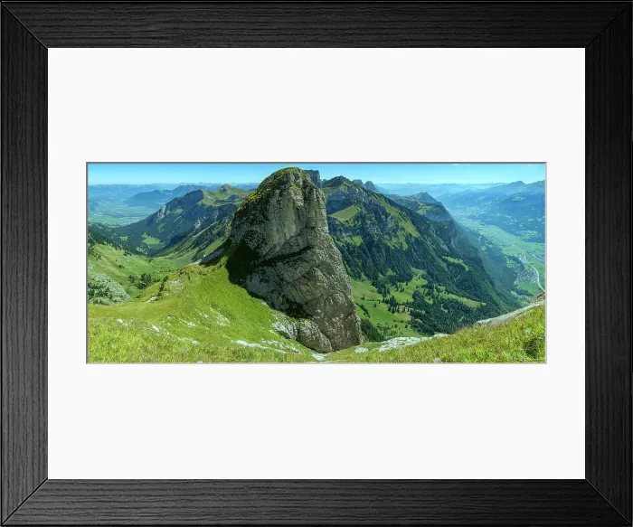 Framed Print : Switzerland, St. Gallen, Grabs, vista to Gamsberg from Chaserrugg along Geological trail with Tristencholben Framed Print : Switzerland, St. Gallen, Grabs, vista to Gamsberg from Chaserrugg along Geological trail with Tristencholben