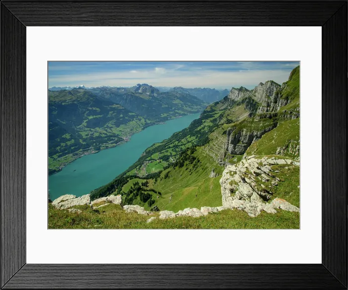 Framed Print : Switzerland, St. Gallen, Grabs, view to Walensee from Chaserrugg Framed Print : Switzerland, St. Gallen, Grabs, view to Walensee from Chaserrugg