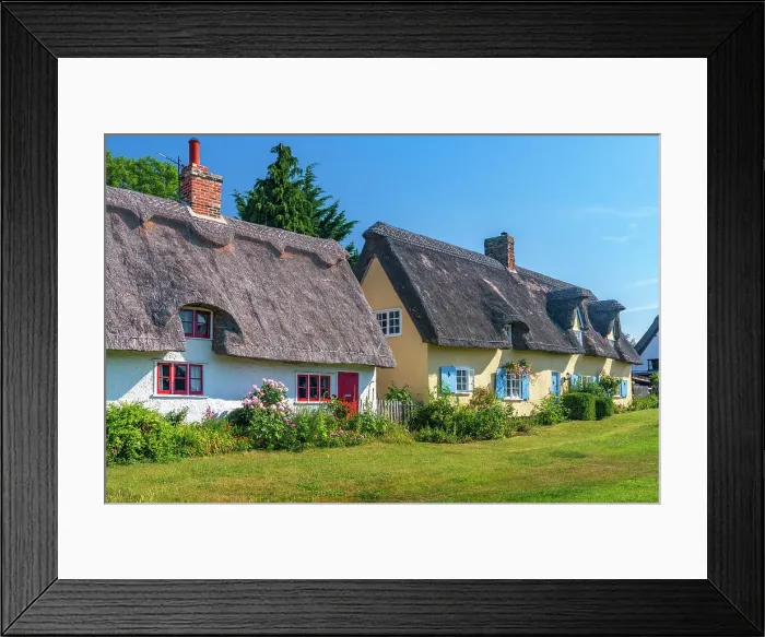 Framed Print : UK, England, Cambridgeshire, Barrington, Traditional thatched cottage Framed Print : UK, England, Cambridgeshire, Barrington, Traditional thatched cottage
