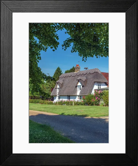 Framed Print : UK, England, Cambridgeshire, Barrington, Traditional thatched cottage Framed Print : UK, England, Cambridgeshire, Barrington, Traditional thatched cottage