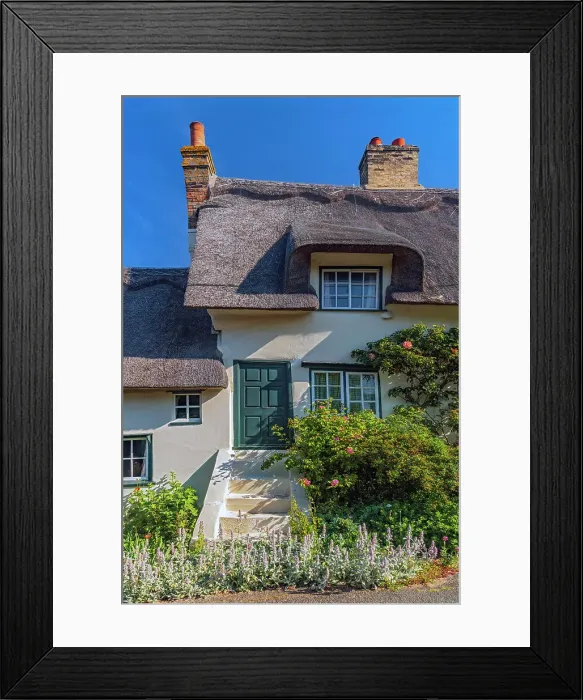 Framed Print : UK, England, Cambridgeshire, Elsworth, Traditional thatched cottage Framed Print : UK, England, Cambridgeshire, Elsworth, Traditional thatched cottage