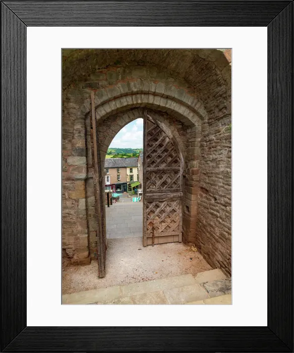 Framed Print : UK, Wales, Powys, Hay-on-Wye, Castle Gate