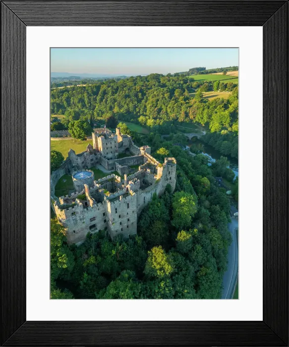 Framed Print : UK, England, Shropshire, Ludlow, Ludlow Castle and River Teme Framed Print : UK, England, Shropshire, Ludlow, Ludlow Castle and River Teme