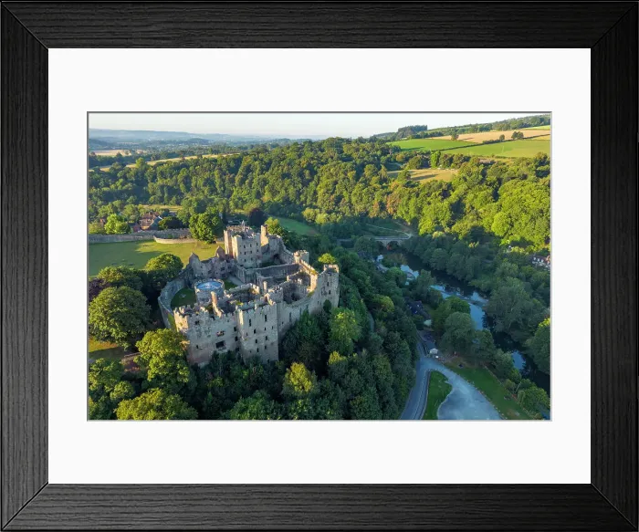 Framed Print : UK, England, Shropshire, Ludlow, Ludlow Castle and River Teme Framed Print : UK, England, Shropshire, Ludlow, Ludlow Castle and River Teme