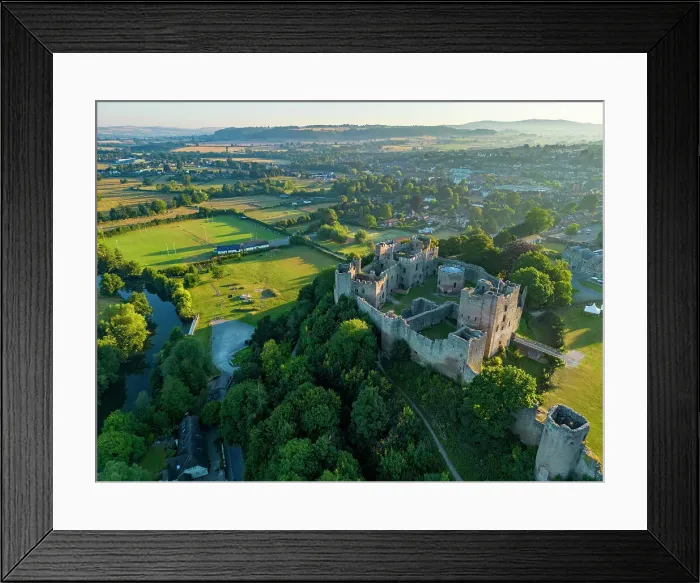 Framed Print : UK, England, Shropshire, Ludlow, Ludlow Castle and River Teme Framed Print : UK, England, Shropshire, Ludlow, Ludlow Castle and River Teme