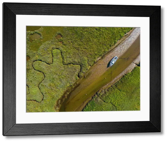 Framed Print : UK, England, Norfolk, Blakeney, River Glaven
