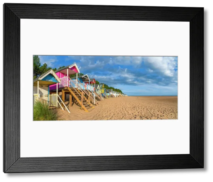 Framed Print : UK, England, Norfolk, Wells-next-the-Sea, Traditional Beach Huts Framed Print : UK, England, Norfolk, Wells-next-the-Sea, Traditional Beach Huts