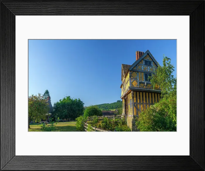 Framed Print : UK, England, Shropshire, Stokesay Castle gate house, a fortified manor house