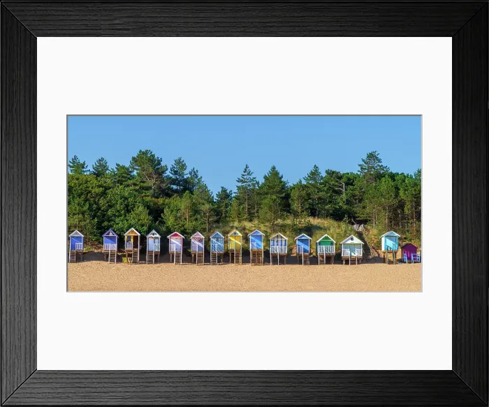 Framed Print : UK, England, Norfolk, Wells-next-the-Sea, Traditional Beach Huts Framed Print : UK, England, Norfolk, Wells-next-the-Sea, Traditional Beach Huts