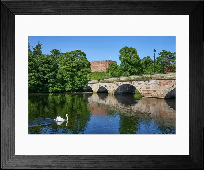 Framed Print : UK, England, Staffordshire, Tamworth, View of Tamworth Castle and River Thame Framed Print : UK, England, Staffordshire, Tamworth, View of Tamworth Castle and River Thame