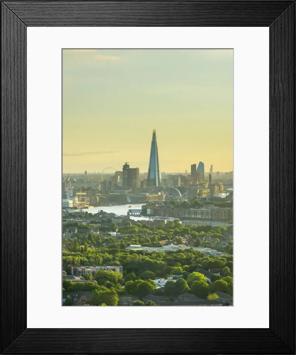 Framed Print : The Shard and London skyline from Canary Wharf, London, England, UK Framed Print : The Shard and London skyline from Canary Wharf, London, England, UK