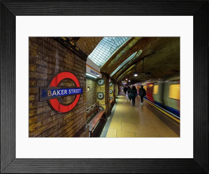Framed Print : UK, England, London, London Underground, Baker Street Station, Circle and Hammersmith and City Line platform Framed Print : UK, England, London, London Underground, Baker Street Station, Circle and Hammersmith and City Line platform