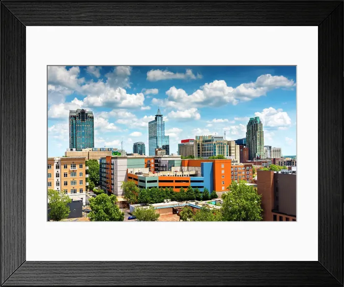 Framed Print : USA, Raleigh, North Carolina, Downtown Skyline, Capital City Framed Print : USA, Raleigh, North Carolina, Downtown Skyline, Capital City