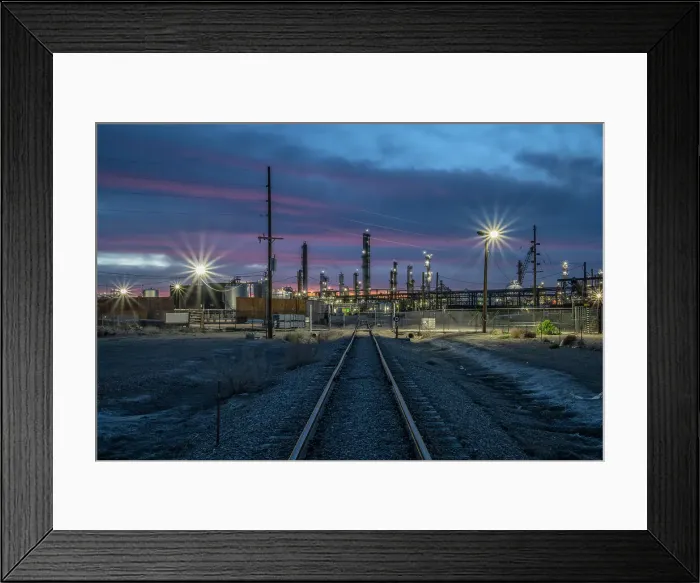 Framed Print : USA, Wyoming, Sinclair, Petro Chemical Refinery Framed Print : USA, Wyoming, Sinclair, Petro Chemical Refinery