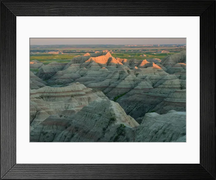 Framed Print : USA, Great Plains, South Dakota, Badlands National Park, White River Valley overlook