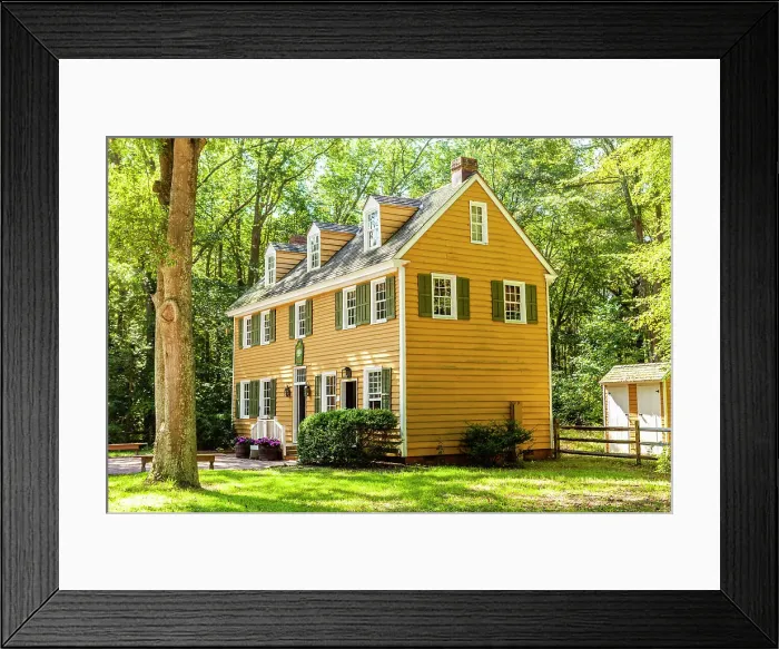 Framed Print : The Historic Dennisville Inn built in the Colonial Willaimsburg style located at Cold Spring Historic Village in Cape May, New Jersey Framed Print : The Historic Dennisville Inn built in the Colonial Willaimsburg style located at Cold Spring Historic Village in Cape May, New Jersey