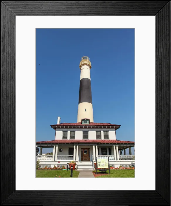 Framed Print : Absecon Lighthouse and Lightkeepers dwelling, New Jersey Framed Print : Absecon Lighthouse and Lightkeepers dwelling, New Jersey