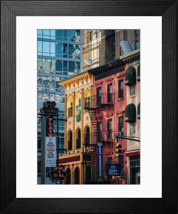 Framed Print : Building with fire escapes, Manhattan, New York City, USA, North America Framed Print : Building with fire escapes, Manhattan, New York City, USA, North America