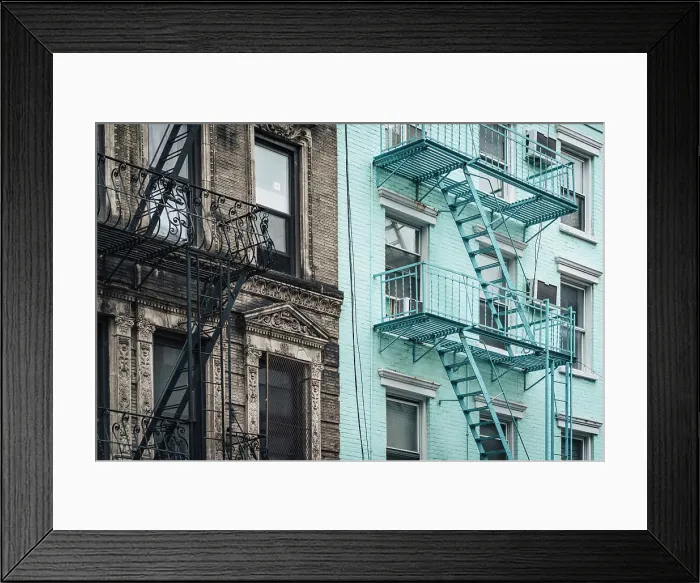 Framed Print : Building with fire escapes, Soho, New York City, USA, North America Framed Print : Building with fire escapes, Soho, New York City, USA, North America