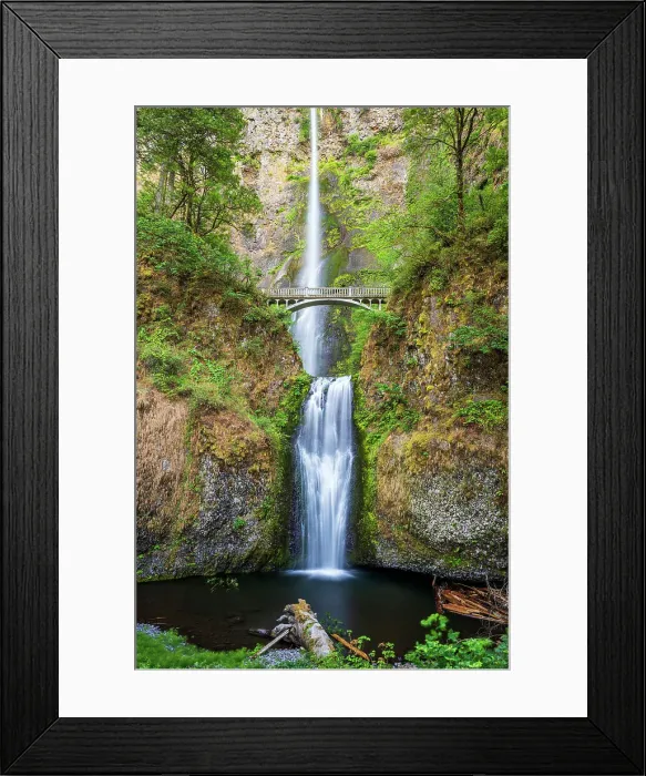 Framed Print : Multnomah Falls, Columbia River Gorge, Troutdale, Oregon, USA