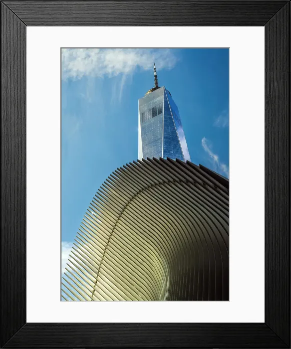 Framed Print : World Trade Center station (PATH), known also as Oculus, designed by architect Santiago Calatrava with One World Trade Center behind, Manhattan, New York, USA Framed Print : World Trade Center station (PATH), known also as Oculus, designed by architect Santiago Calatrava with One World Trade Center behind, Manhattan, New York, USA