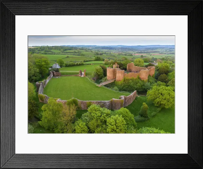 Framed Print : Aerial view of the ruins of White Castle, one of the Three Castles in Monmouthshire, Wales, UK. Spring (May) 2022 Framed Print : Aerial view of the ruins of White Castle, one of the Three Castles in Monmouthshire, Wales, UK. Spring (May) 2022