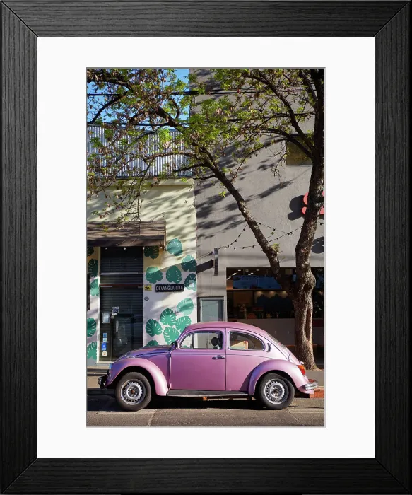 Framed Print : A Volkswagen Beetle vintage car in a street of the Palermo district, Buenos Aires, Argentina Framed Print : A Volkswagen Beetle vintage car in a street of the Palermo district, Buenos Aires, Argentina