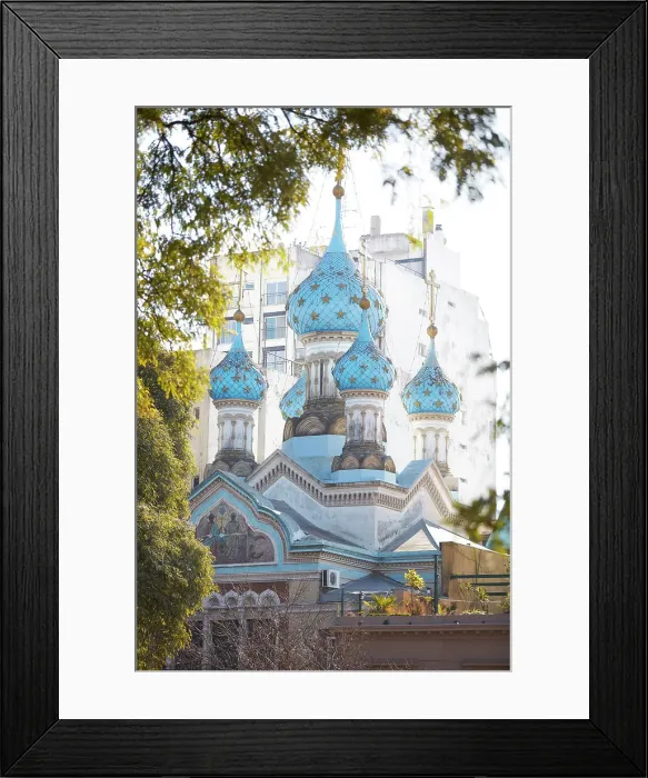 Framed Print : Tha main facade of the Russian Orthodox Cathedral of the Most Holy Trinity, San Telmo, Buenos Aires, Argentina Framed Print : Tha main facade of the Russian Orthodox Cathedral of the Most Holy Trinity, San Telmo, Buenos Aires, Argentina
